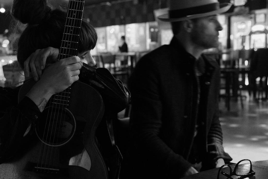 Black and white photo of Samantha Hunt and Randall Shreve