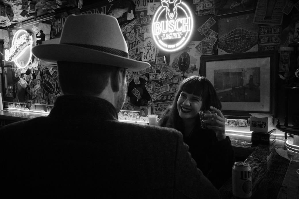 Black and white photo of Asian dub Foundation performing at Rock for Churchill