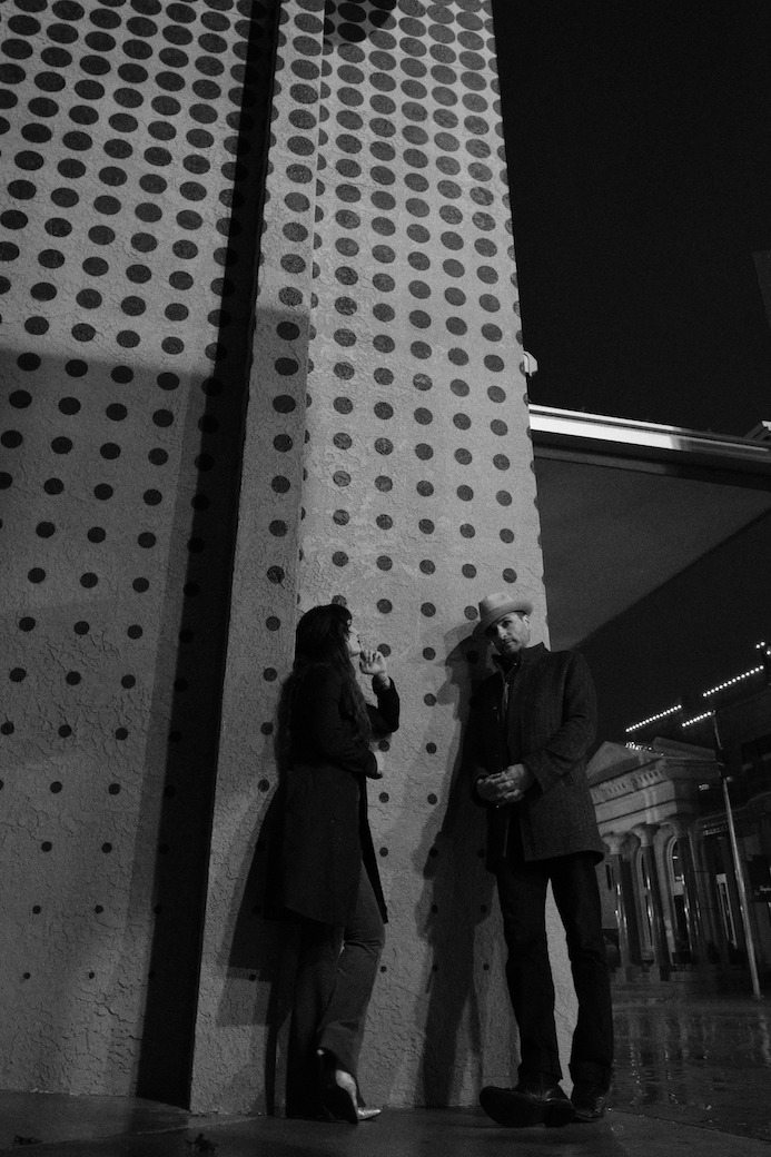 Black and white photo of Asian dub Foundation performing at Rock for Churchill