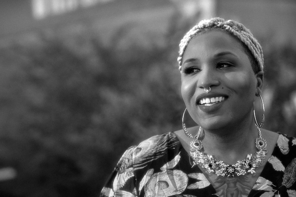 Black and white porttrait photo