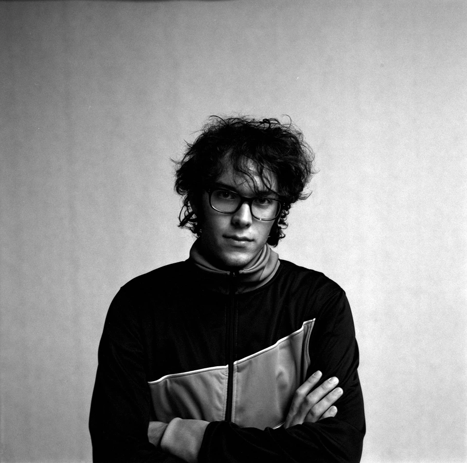 Black and white portrait photo