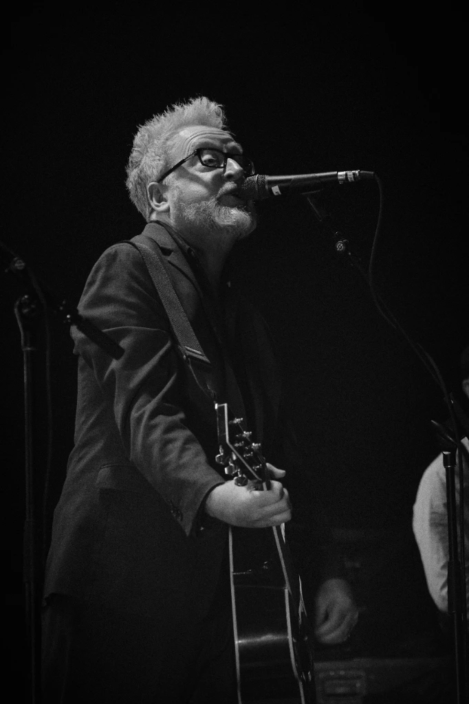 Black and white photo of Asian dub Foundation performing at Rock for Churchill