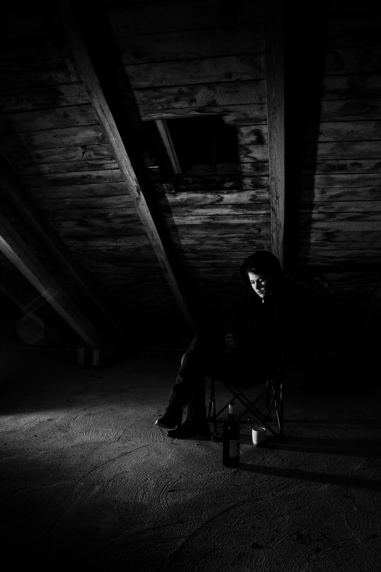 Black and white photo of Narcoti Fields band from Czech republic