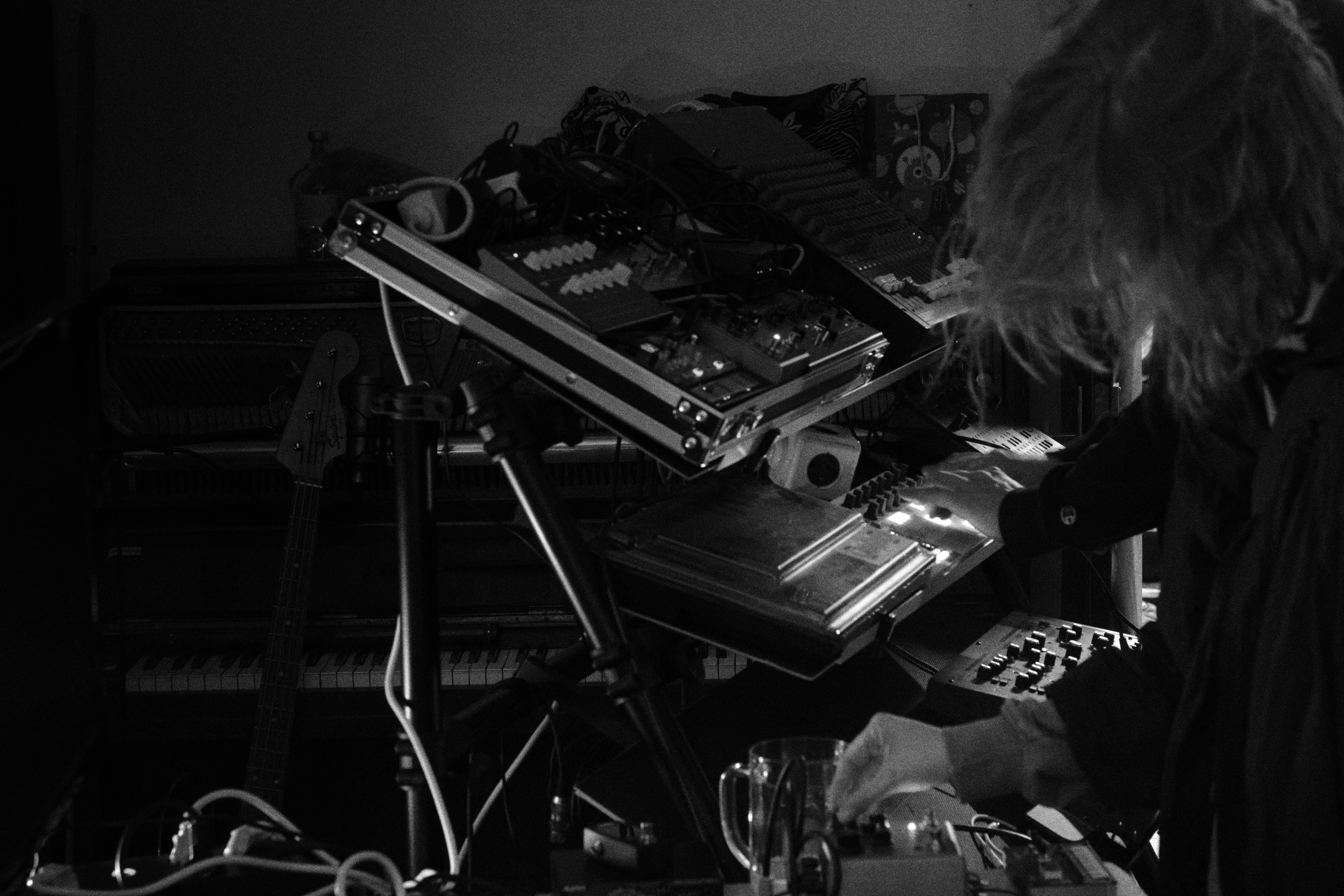 Black and white photo of Mad4ce Ambient project in Prague