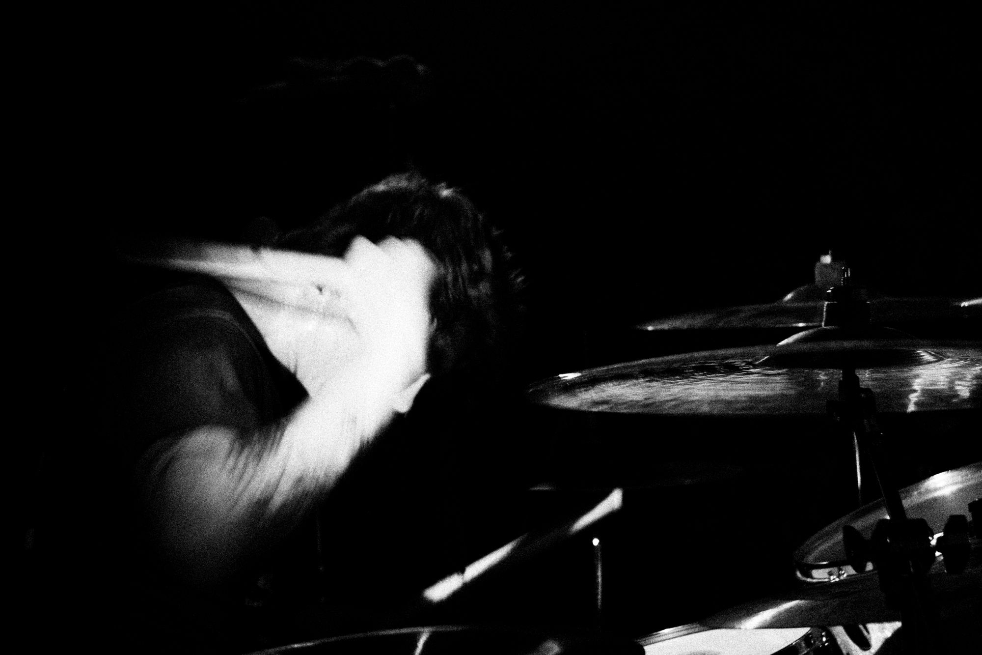 Black and white photo of UK Subs & TV Smith punk concert